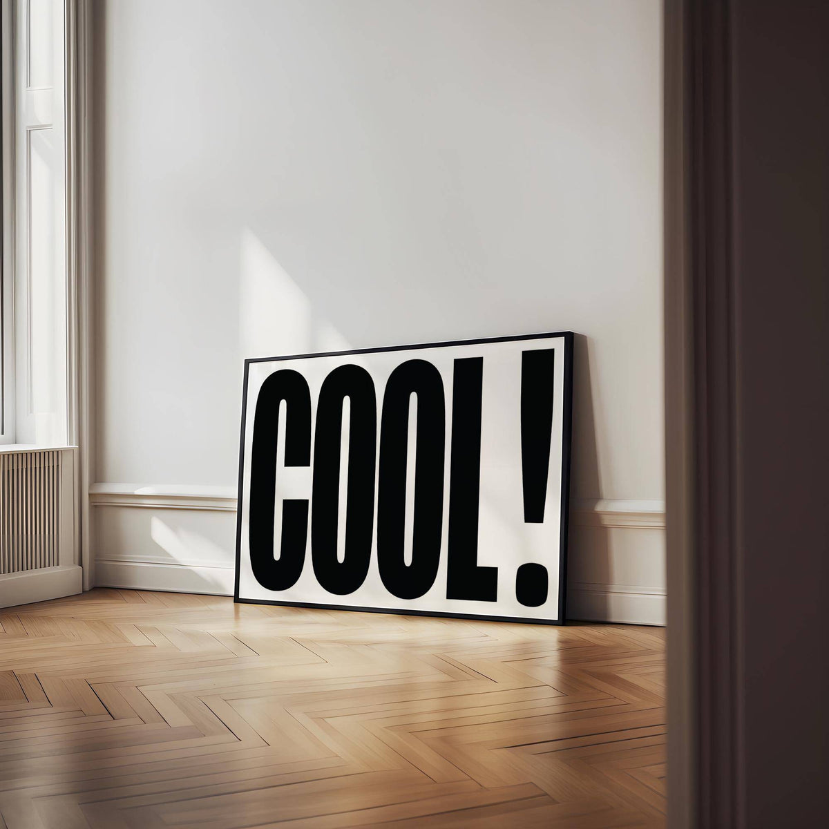 Unique cool typography poster for stylish interiors