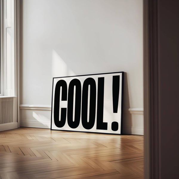 Unique cool typography poster for stylish interiors