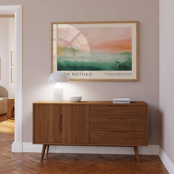 Rothko-inspired pastel colored wall art for minimalist interiors