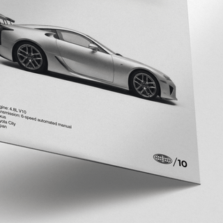White Lexus Art Print car wall art for bedroom accent