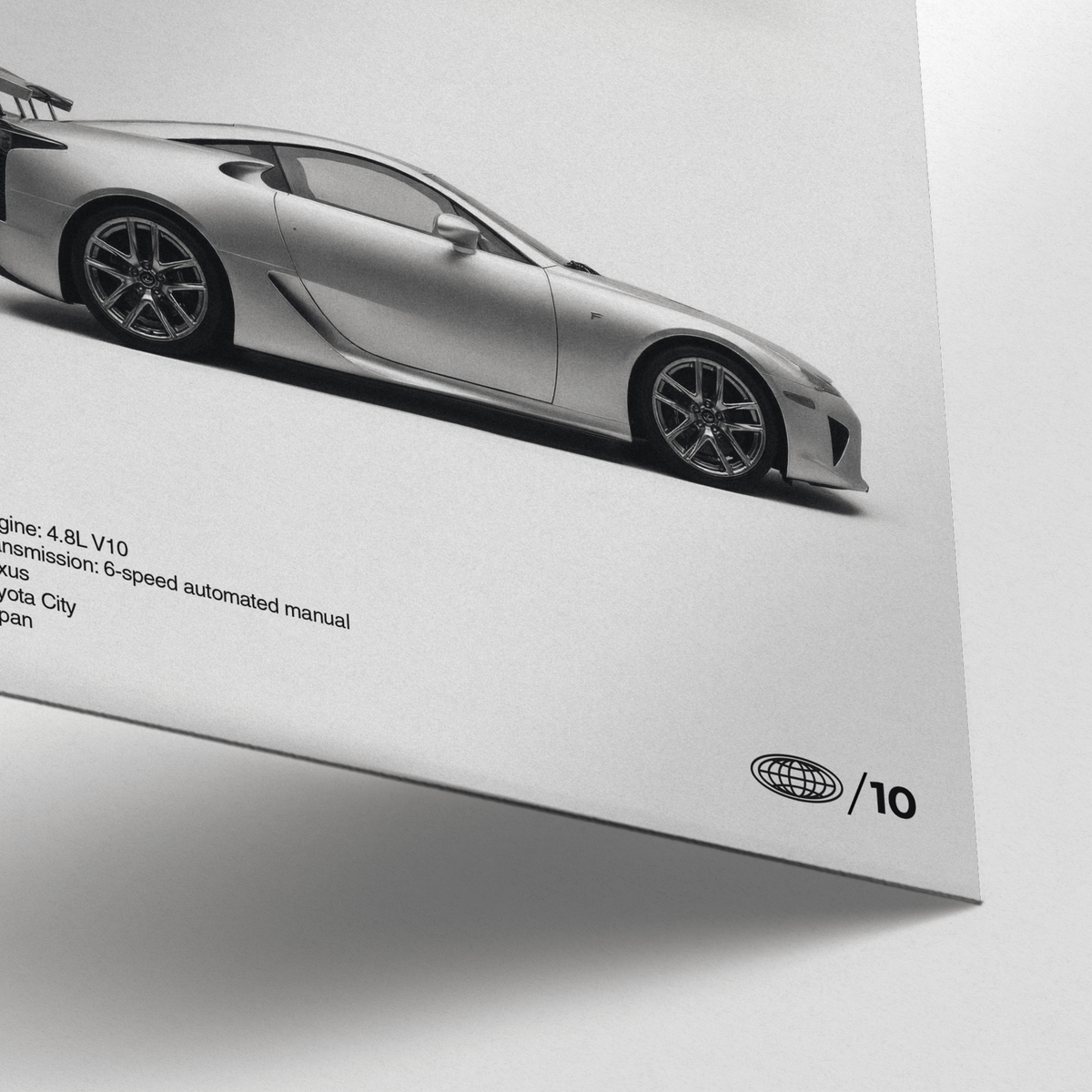 White Lexus Art Print car wall art for bedroom accent