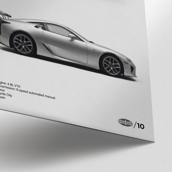 White Lexus Art Print car wall art for bedroom accent