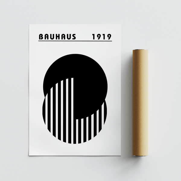 Modern Abstract Minimal Art poster in black tones for office decor