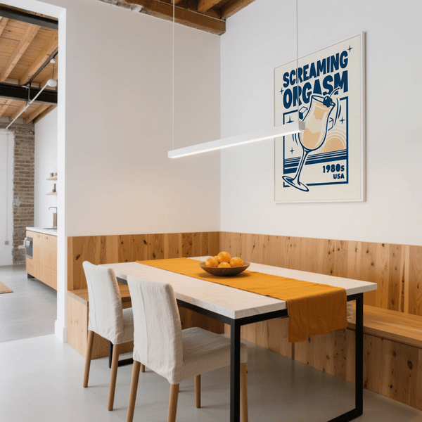 Retro Cocktail Poster with bold colors for retro game room wall art