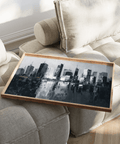 Monochrome City Skylines Wall Art for bedroom art print