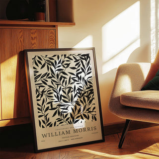 High-contrast botanical vintage wall art in black and white