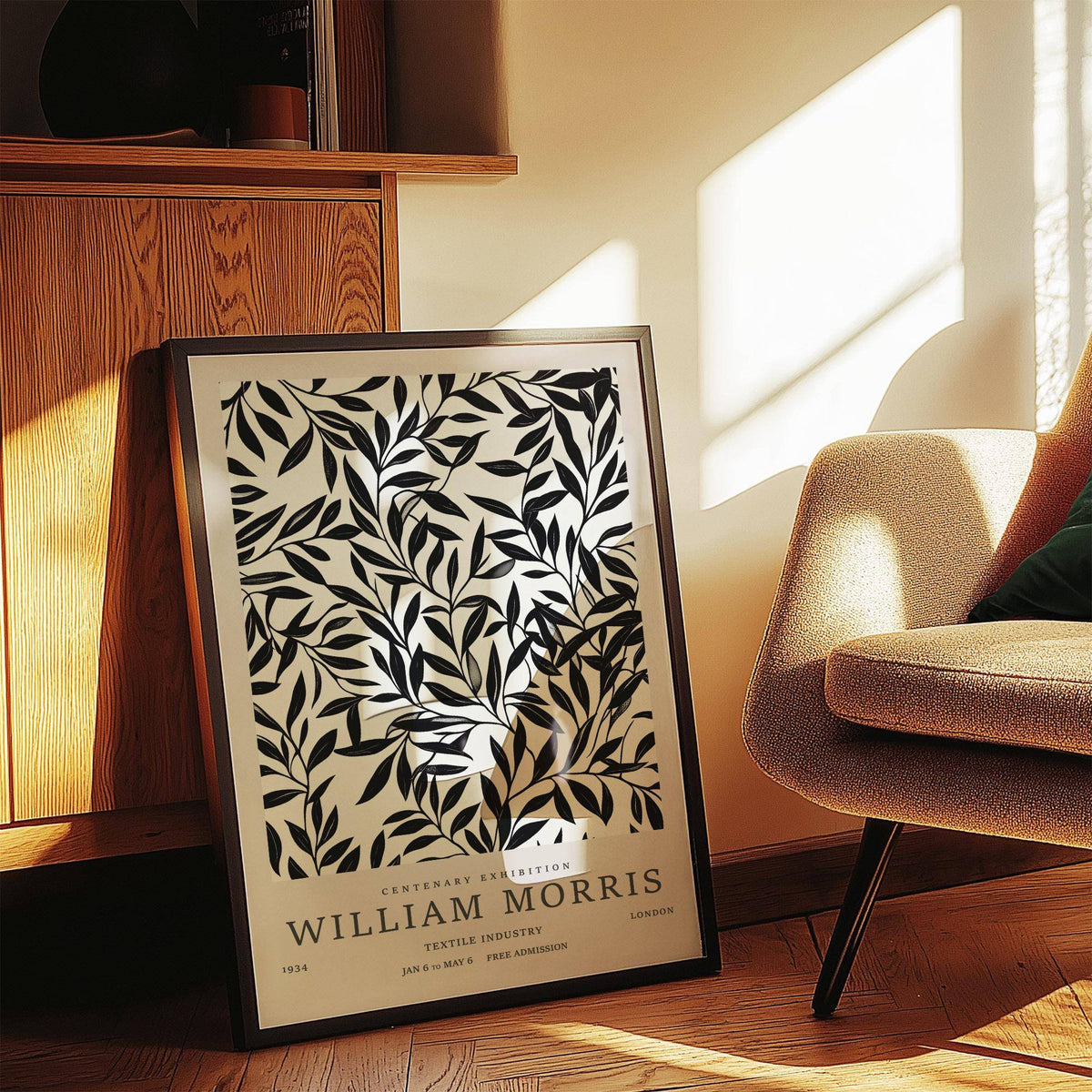 High-contrast botanical vintage wall art in black and white