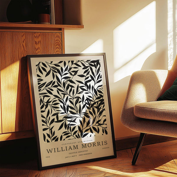 High-contrast botanical vintage wall art in black and white