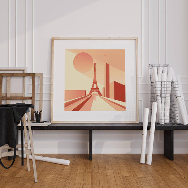 High-quality Eiffel Tower poster wall art on matte paper