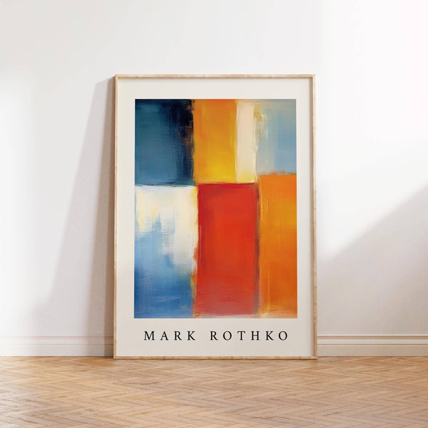 Vibrant color blocks in Mark Rothko Orange Red and Yellow artwork