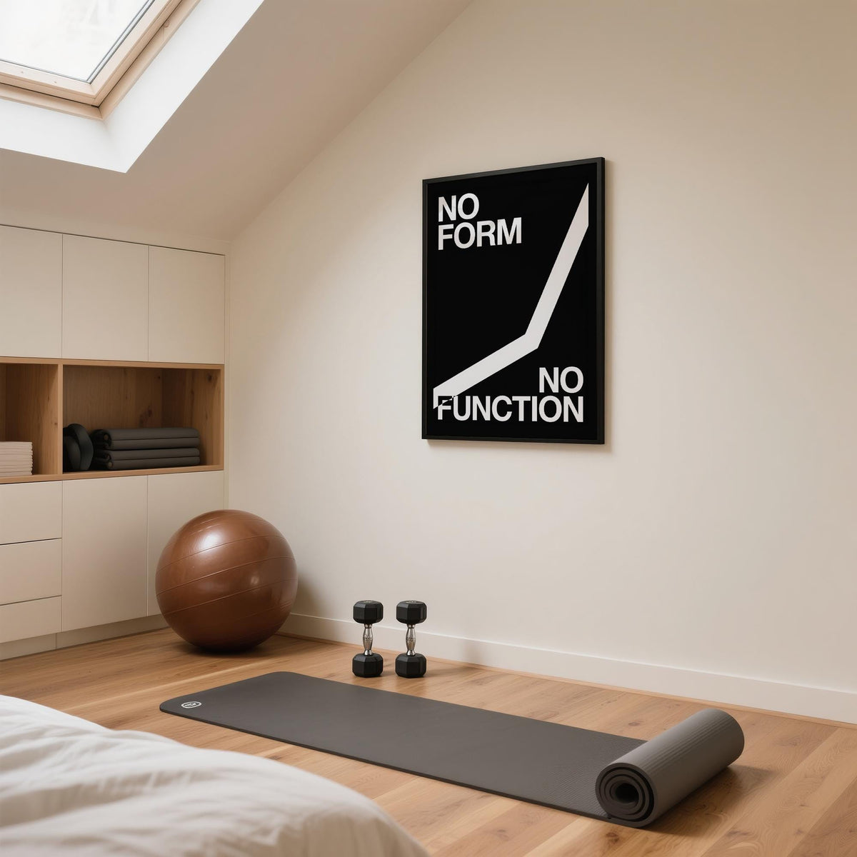 Fitness mantra artwork for workout room wall art display.