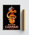 Vintage Campari Print wall decor for vintage-inspired bar area