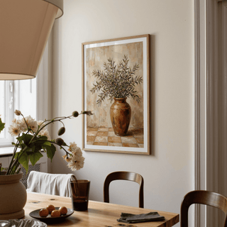 Rustic Olive Art wall decor for farmhouse kitchen in green and brown
