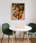 Orange Tree Art Print using green and orange, ideal for hallway decor