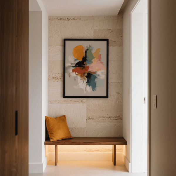 Colorful Abstract Art Print multicolored splash, suits dining room poster style