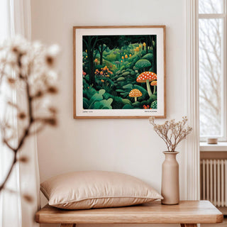 artistic enchanted forest wall art with intricate detailing