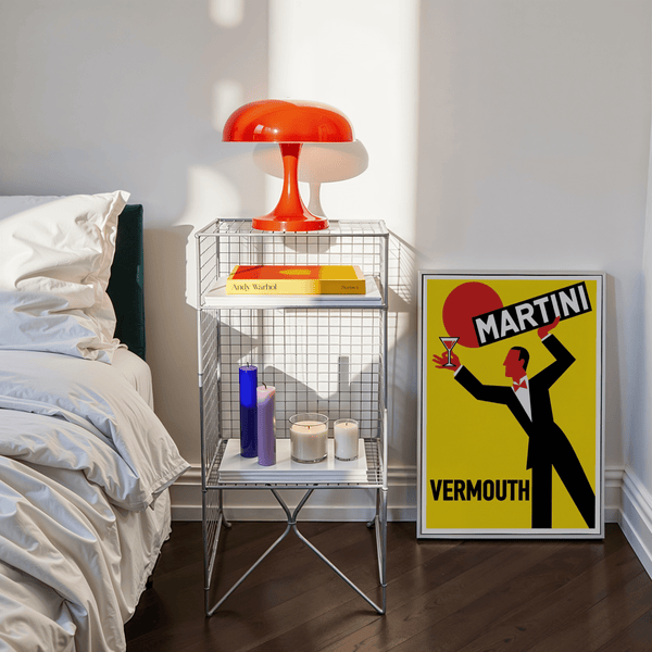 Vintage Vermouth Poster, Black silhouette, kitchen decor print