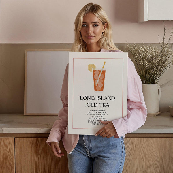 Classic cocktail artwork as bar sign decor for modern kitchens

