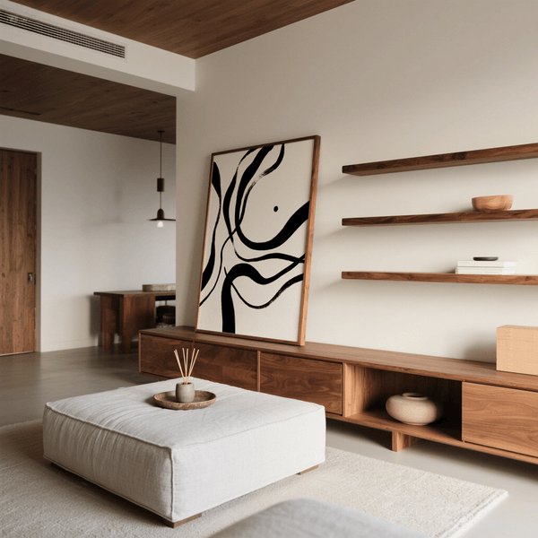 Black and White Art accent piece print in Black and White, perfect for gallery wall