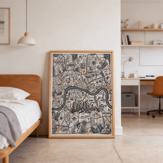 Shoreditch and Brick Lane area rendered in sketchy street lines