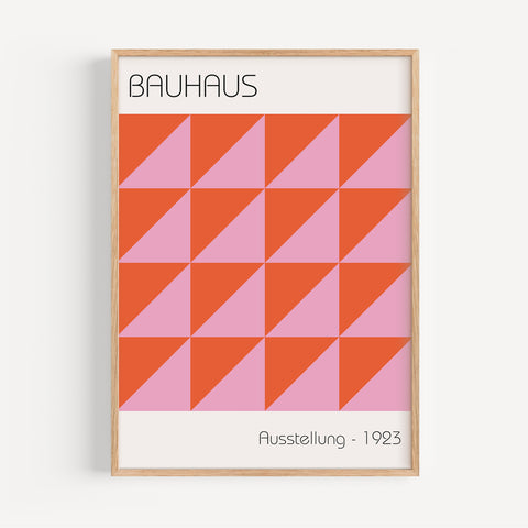 Retro-inspired Bauhaus geometric print for vibrant decor
