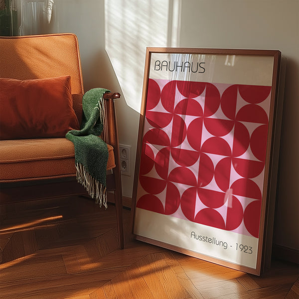 Premium matte Bauhaus artworks print with vivid shapes