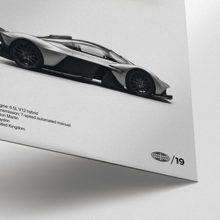 Aston Martin Wall Art modern poster for study, features Black tones