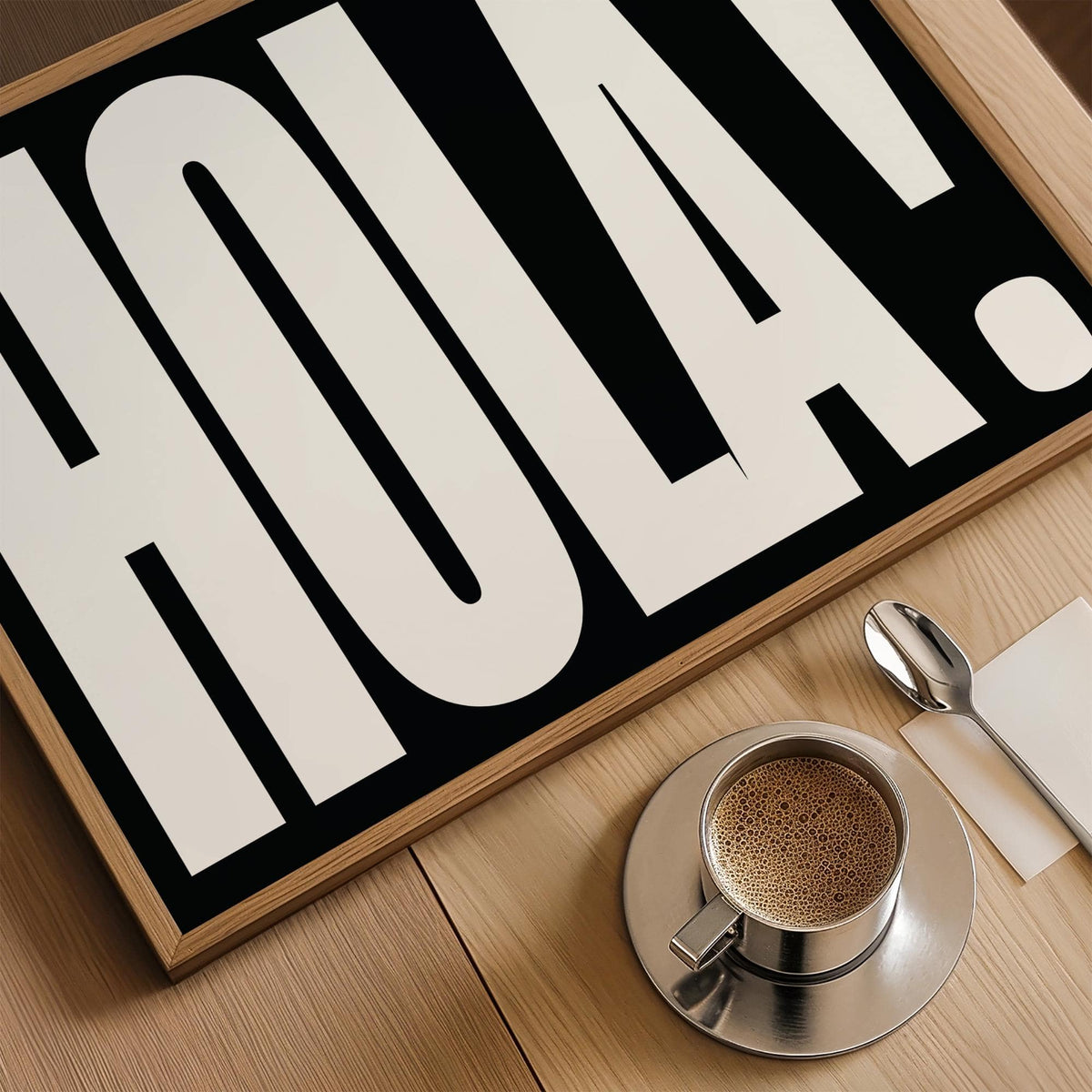 Stylish black-and-white typography print as posters with typography decor