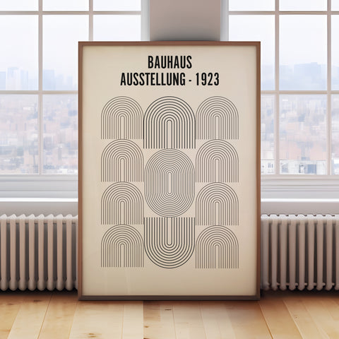 Bauhaus-style arches print for clean, minimalist decor
