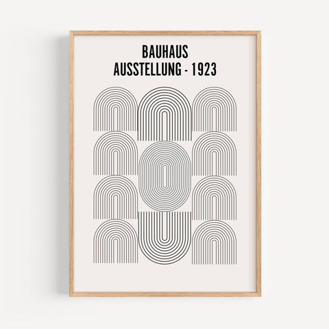 Bauhaus-style arches print for clean, minimalist decor
