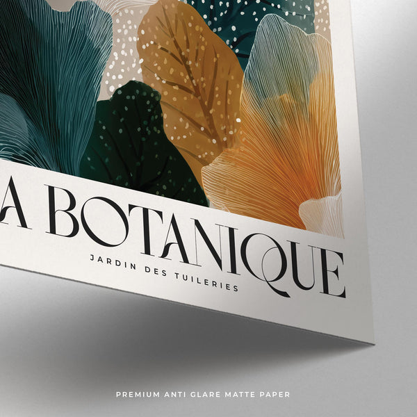 Autumn posters with ivory and orange leaves in modern style