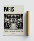 Paris Opera Art Print featuring Opera: The Grand Staircase caption text
