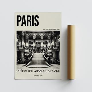 Paris Opera Art Print featuring Opera: The Grand Staircase caption text