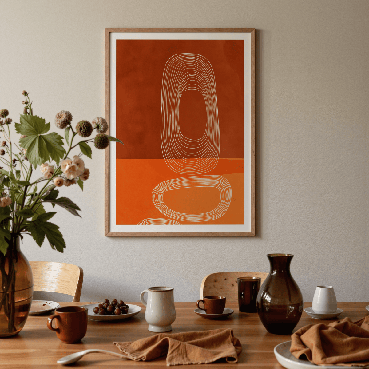 Clean poster showcasing layered shapes and balanced negative space