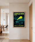 Text-first tennis poster reading ACAPULCO OPEN MEXICO with tournament details