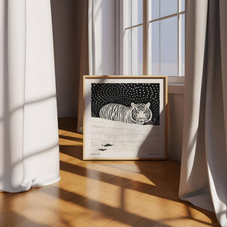 Majestic tiger design in modern art white tiger Kusama style