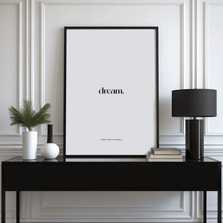 Personalised Quote Poster featuring Black and White for nursery wall