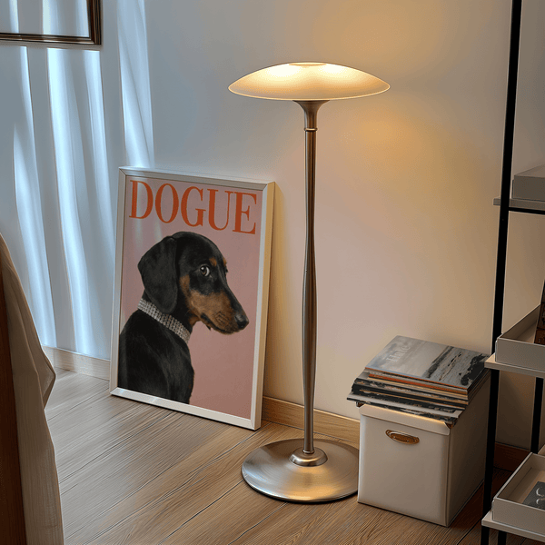Stylish Pet Wall Art, perfect for a pink-accented home office décor print