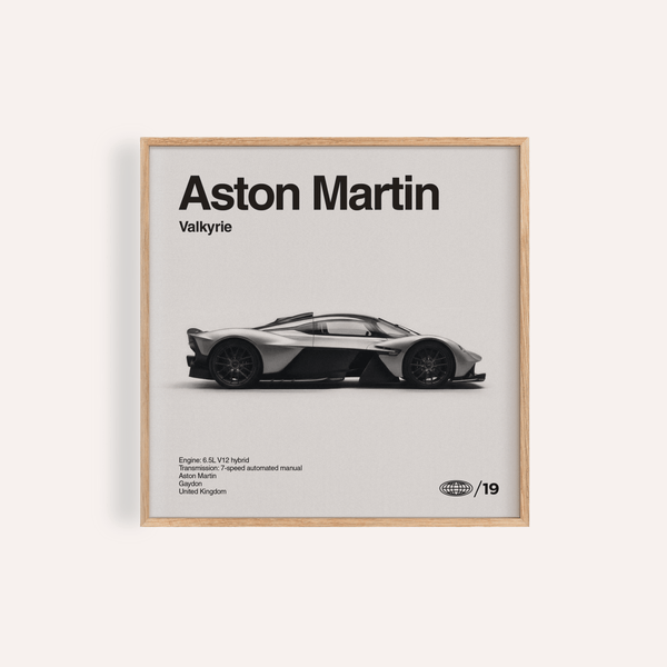 Aston Martin Wall Art in Gray for office decor print