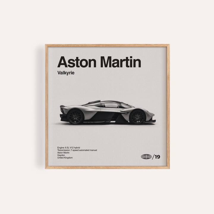 Aston Martin Wall Art in Gray for office decor print