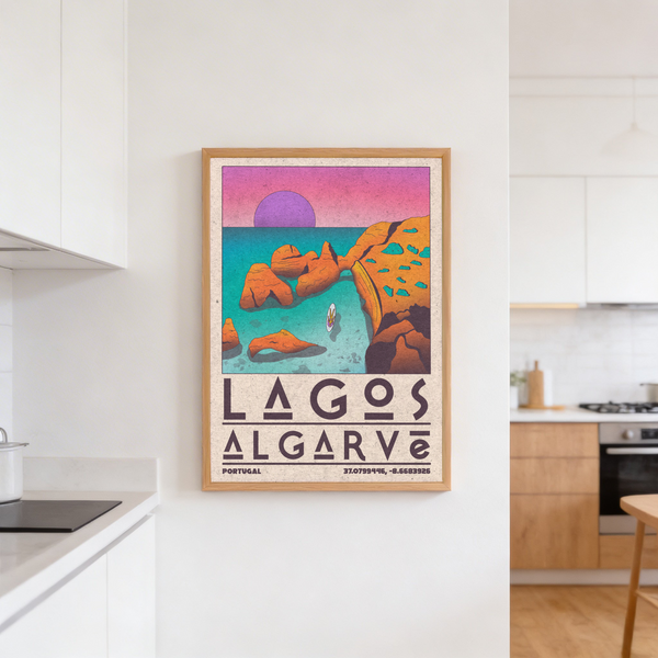 Corner crop focusing on flat color cliffs and gentle sea gradient