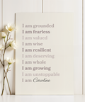 Custom Quote Poster in calming neutral palette for kitchen wall art