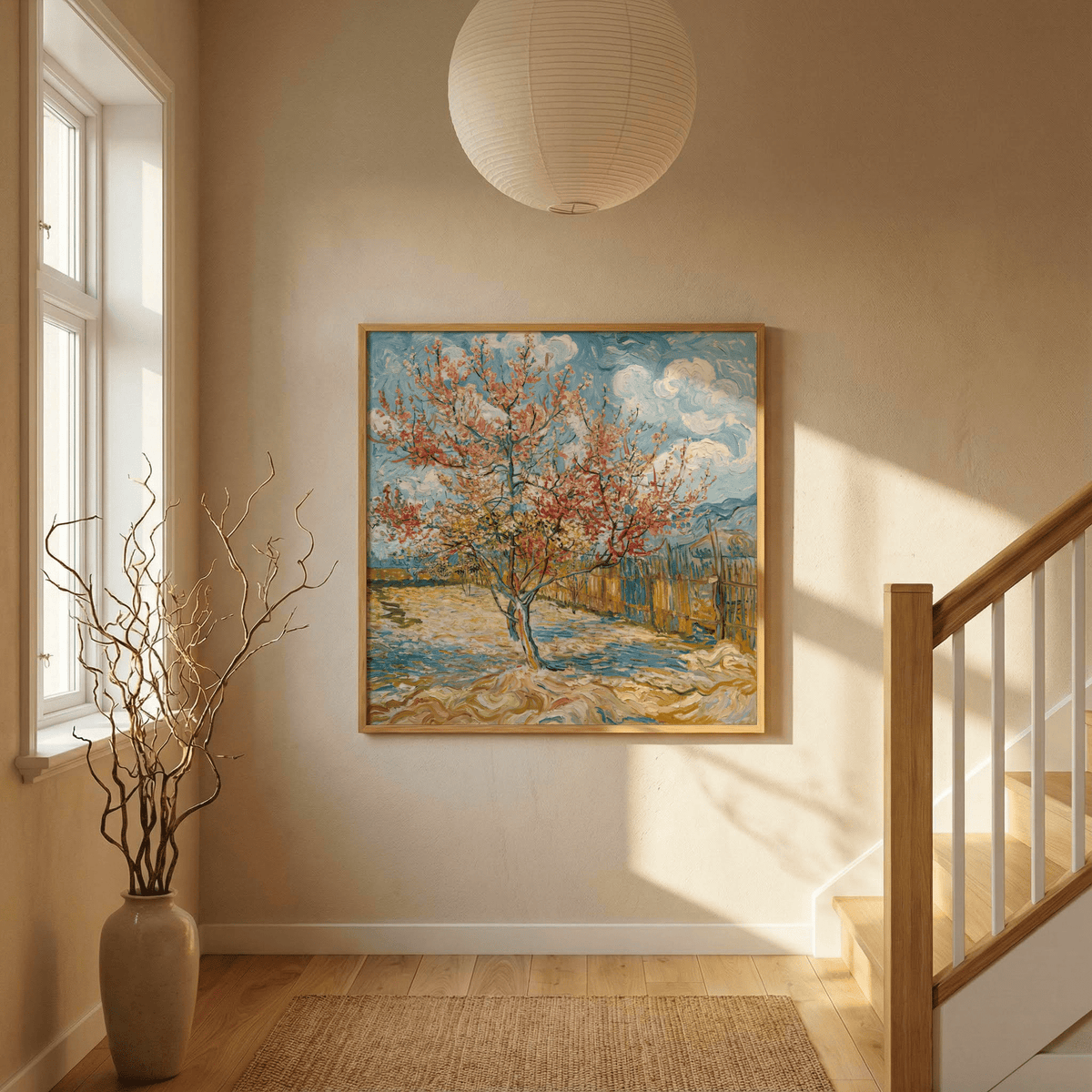 Spring Tree Art Print showcasing Beige and Multicolored details in entryway