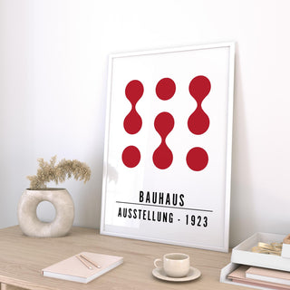 Striking Bauhaus poster as artwork for office walls in contemporary decor