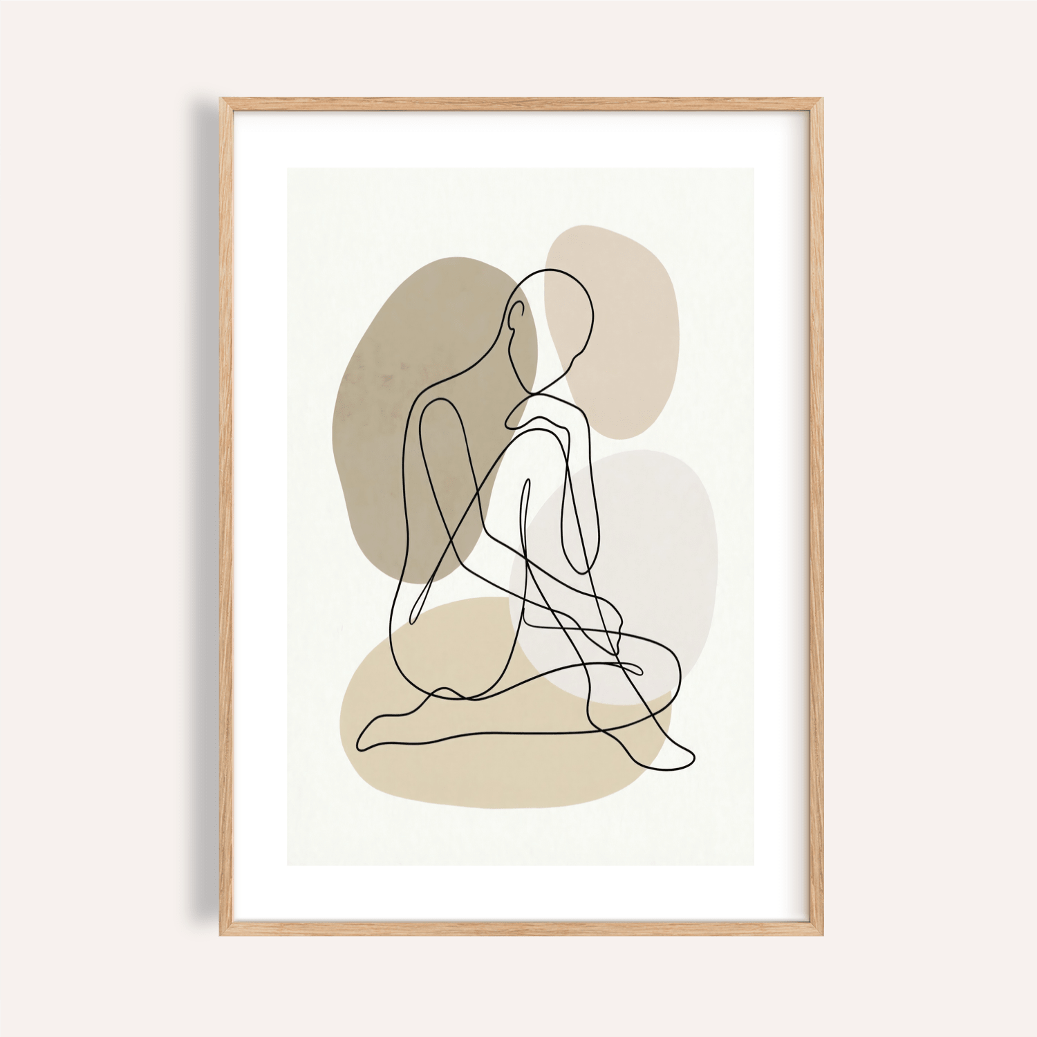 Line Art Figure Print | Modern Figure Outline Poster