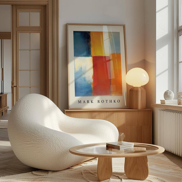 Living room decor with Mark Rothko Orange Red and Yellow art