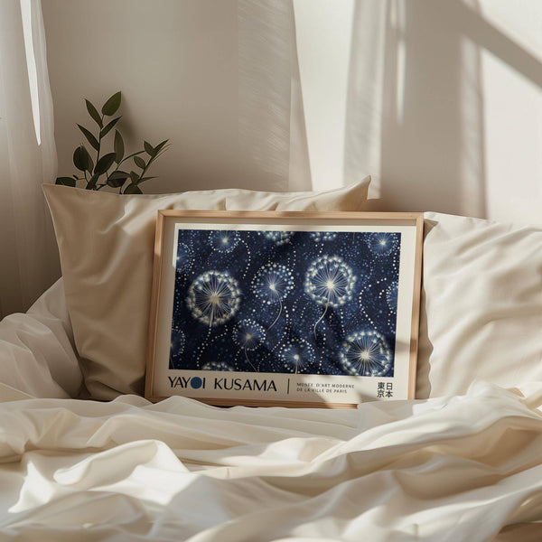 Abstract floral landscape posters with dotted details for contemporary homes