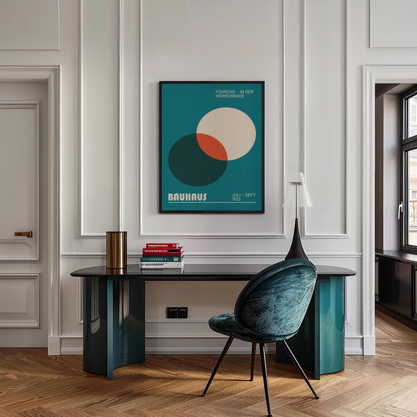 High-quality modern office wall art with minimalist abstract forms