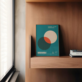 Contemporary modern office wall art in bold, contrasting colors