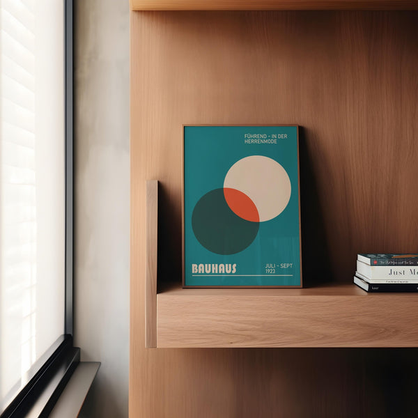 Contemporary modern office wall art in bold, contrasting colors